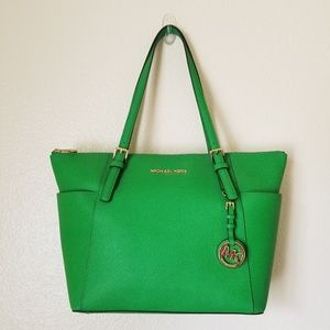 Michael Kors Large Saffiano Leather Jet Set Tote